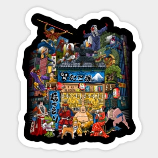 Madness in tokyo Sticker